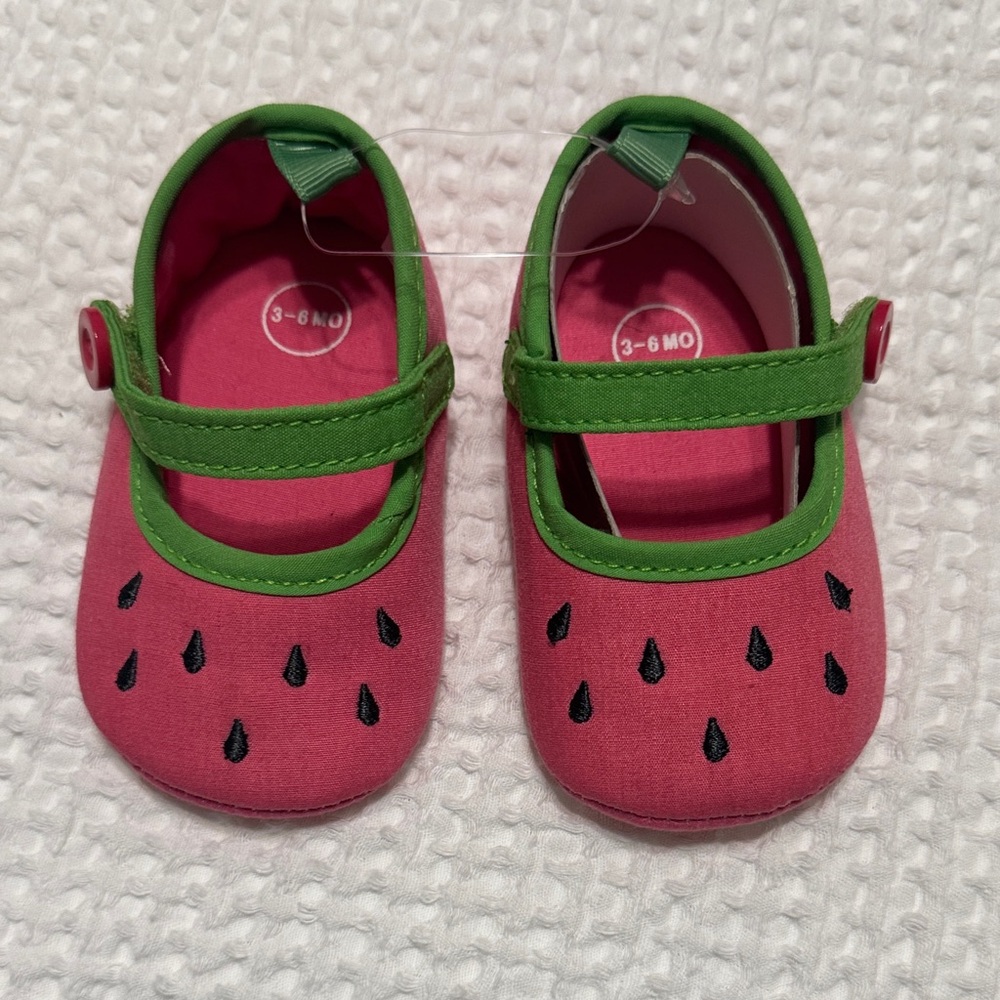 Watermelon baby shoes